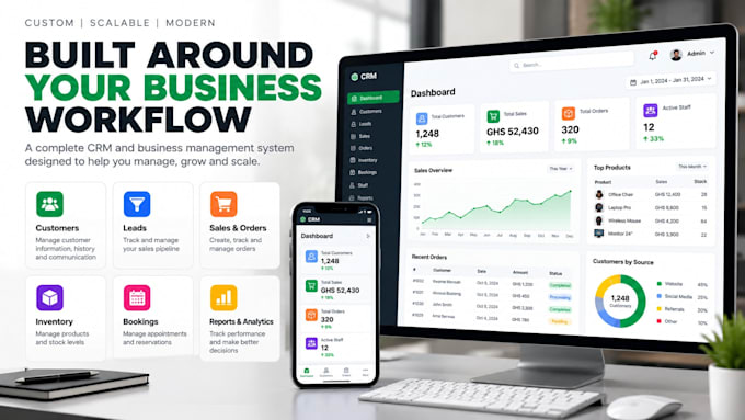 build a custom CRM admin dashboard