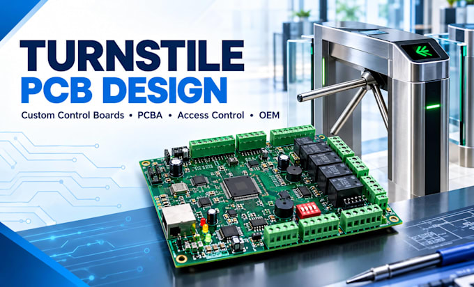 design turnstile pcb controller, custom control board, pcba, access control, oem