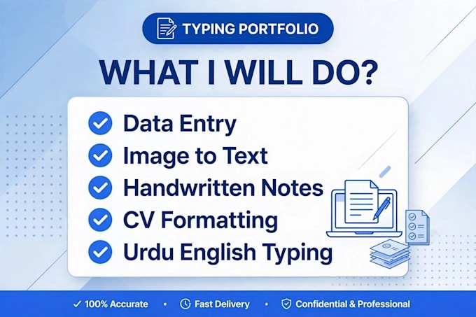 Do fast english, urdu inpage typing and data entry ms word by ...