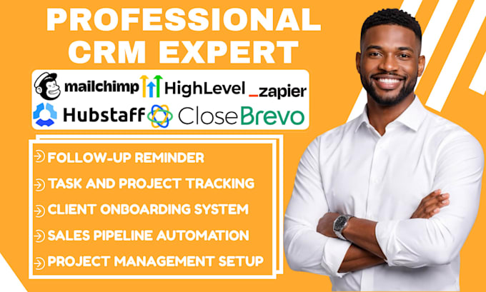 setup hubstaff crm close crm brevo mailchimp gohighlevel zapier integration