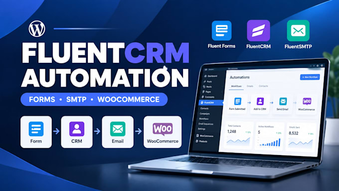 setup fluentcrm fluent forms fluentsmtp wordpress woocommerce automation