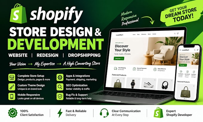 fix shopify store website development shopify dropshiping seo shopify bug figma
