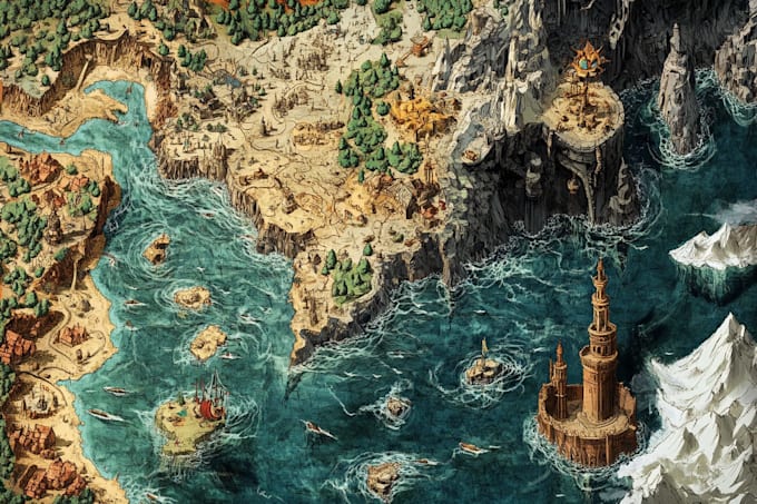 draw your custom fantasy world map