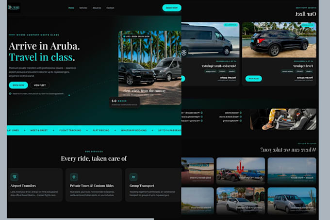 design a booking chauffeur website and limousine website with limo dispatch cms