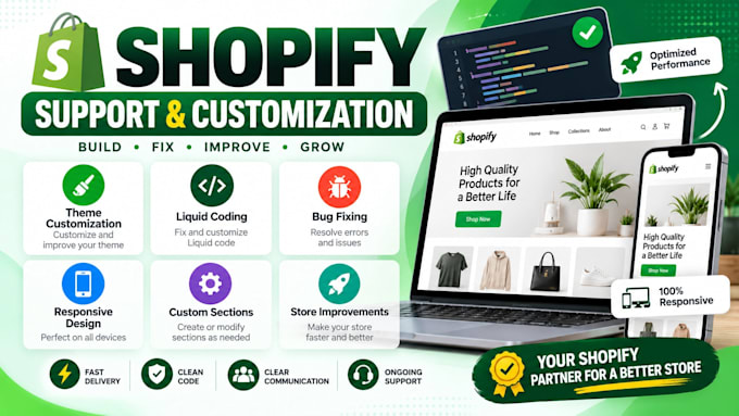 fix shopify bugs, errors and theme issues