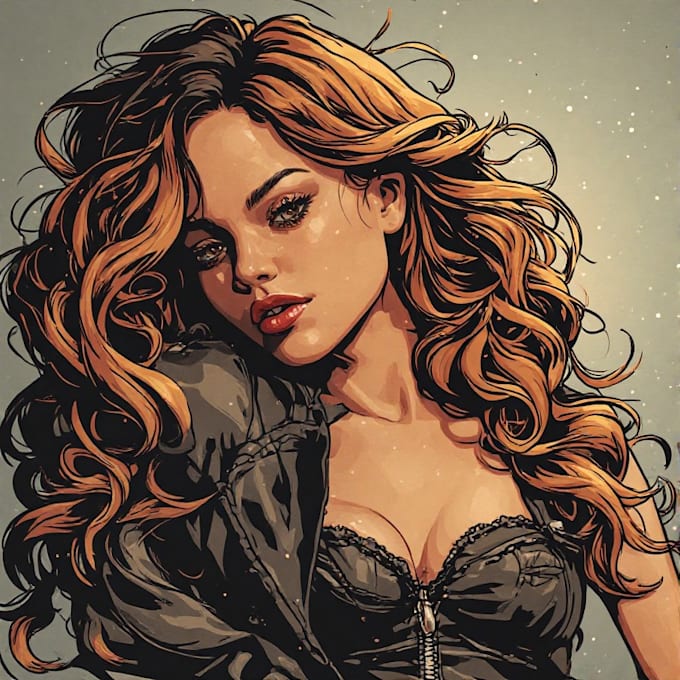 draw glamorous vintage pin up artwork