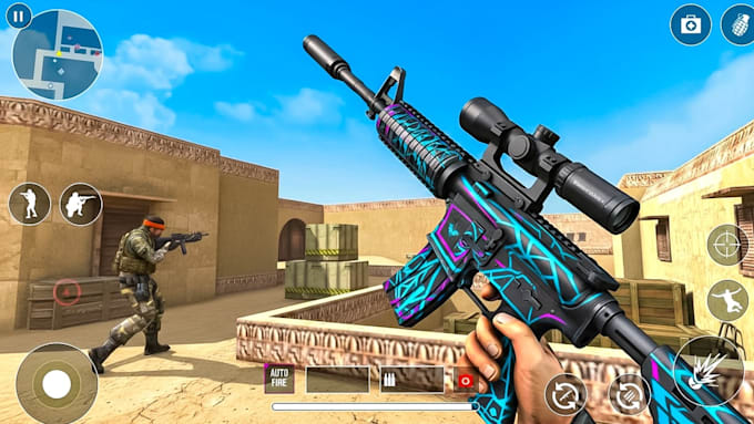 develop multiplayer shooting game tps fps mobile game app