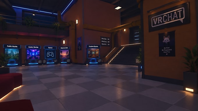 create 3d vrchat world game environment metaverse world vrc map and spatial io