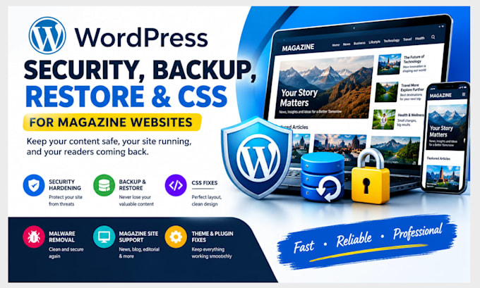 wordpress security restore backup magazine website wordpress css
