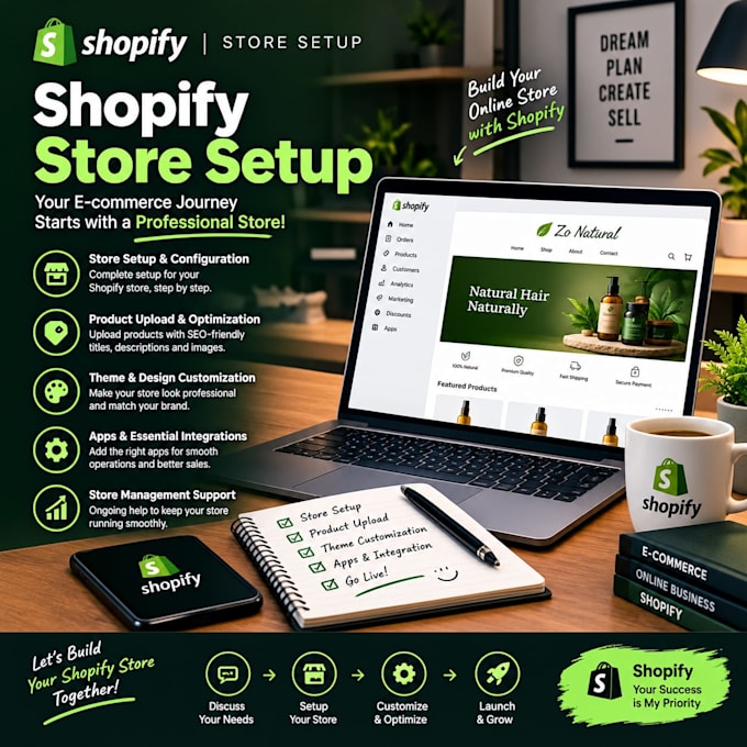 build and setup a professional shopify store