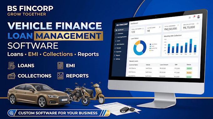 build custom vehicle finance and loan management software