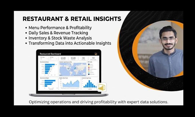design a restaurant sales and menu analytics dashboard in power bi