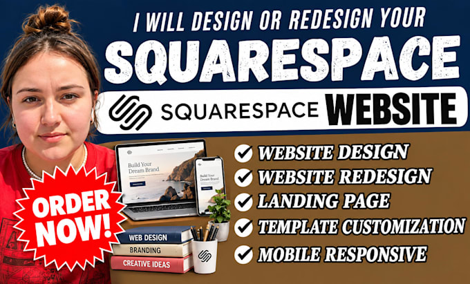 design or redesign a professional squarespace website