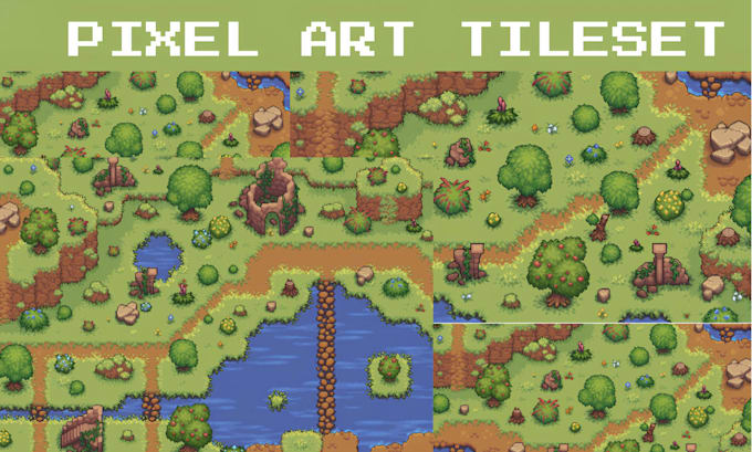 pixel art tileset tilemap top down tiles rpg maker game assets environment tiles