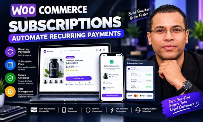 set up woocommerce subscription products and recurring payments
