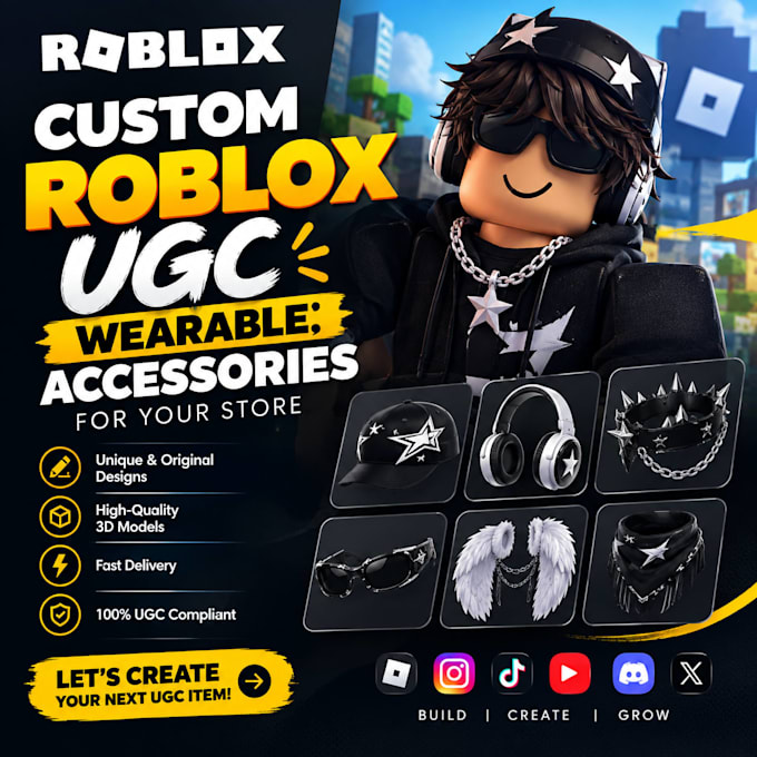 create custom roblox ugc wearable accessories for your store