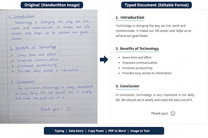 do accurate typing and data entry