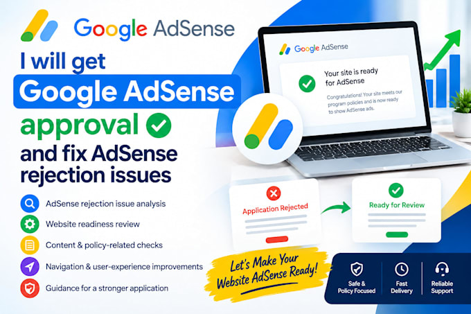 get google adsense approval and fix adsense rejection issues