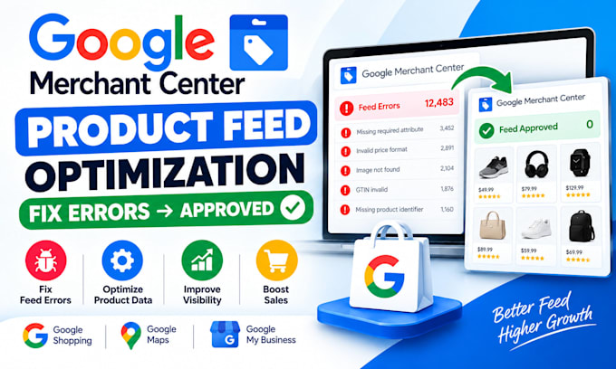 do optimize product feed for google merchant center fix gmb product feed errors