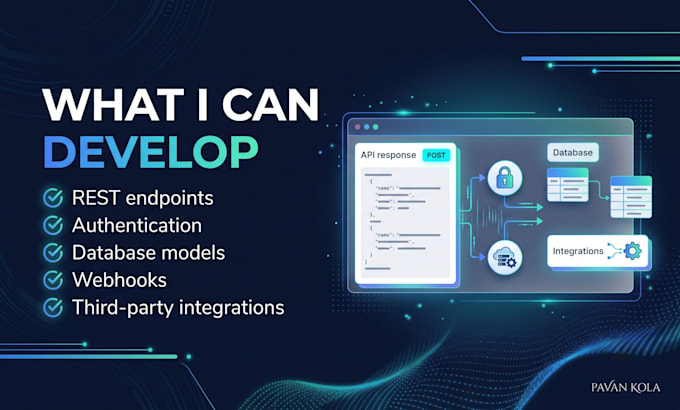 develop a python backend rest API and third party integrations