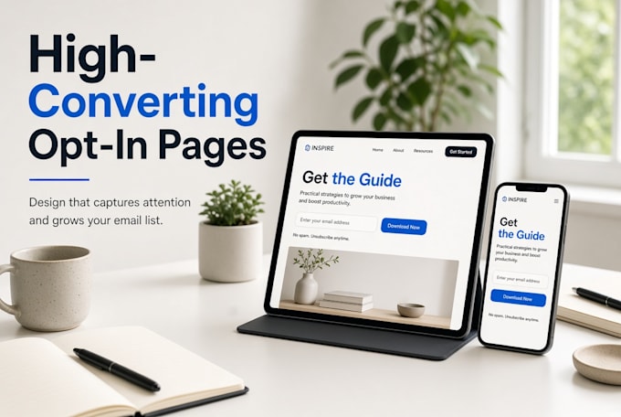 design high converting opt in and lead capture pages