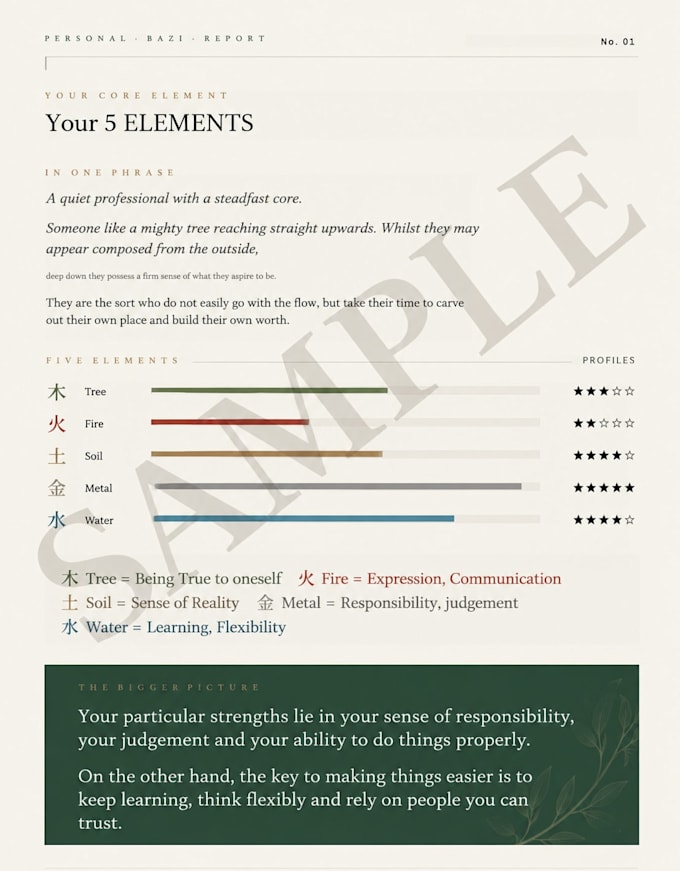 make personalized bazi and four pillars reading