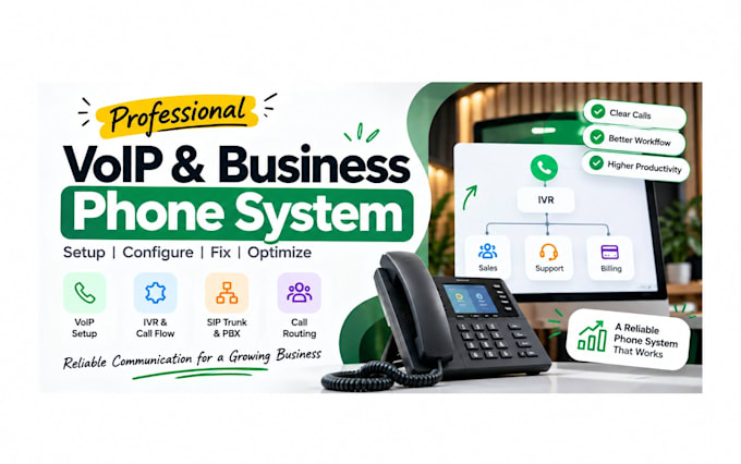 setup voip ringcentral, freeswitch, 3cx,vicidial, freepbx, nextiva grandstream