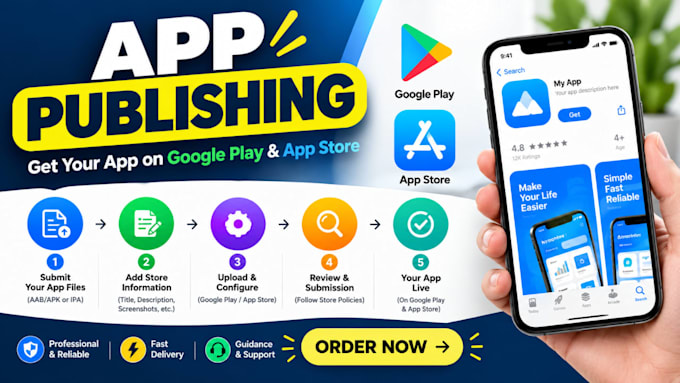 publish your android or ios app to google play or app store