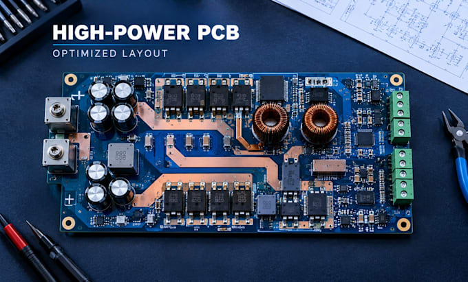 design high current pcb layout and power routing for power electronics
