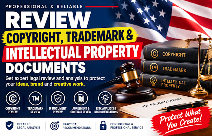 review copyright, trademark and intecllectual property documents