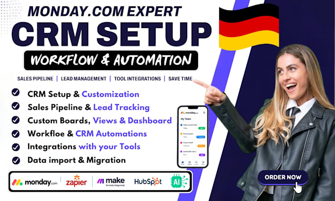 setup monday CRM for real estate agencies, monday com CRM, monday CRM automation