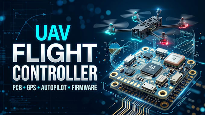 design uav flight controller pcb, gps, sensors, autopilot and embedded firmware