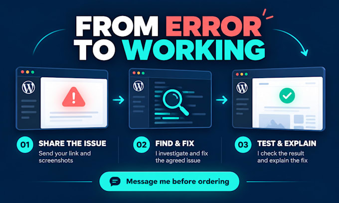 fix wp bugs, plugin and theme issues quickly and efficiently