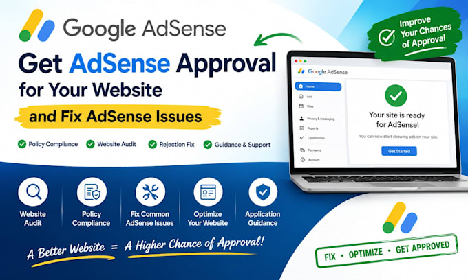 do google adsense approval for your website and fix adsense issues
