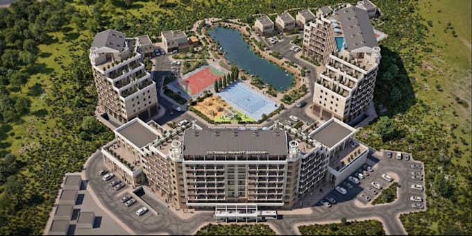 design 3d luxury resort masterplan hotel complex hospitality development render