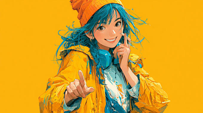 make custom anime art, character design and vtuber avatar