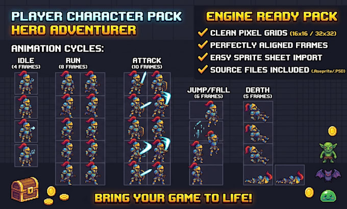 do pixel art sprite sheet, pixel animation, character, 2d pixel art animation