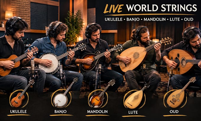record live ukulele, banjo, mandolin, lute and oud