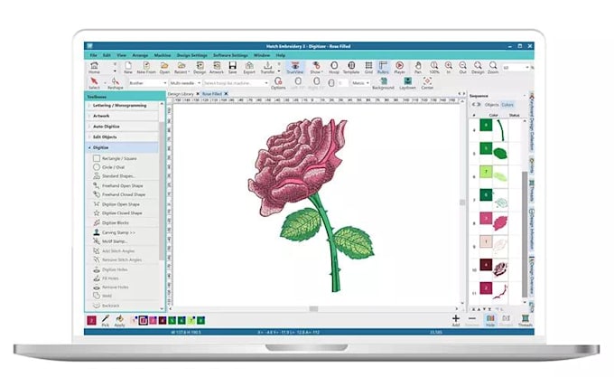 professionally digitize your logo for embroidery in dst and pes