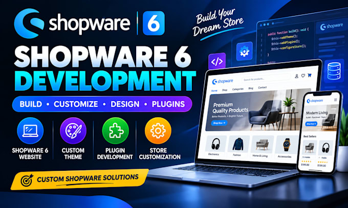 build shopware 6 website shopware custmization, shopware plugins shopware theme