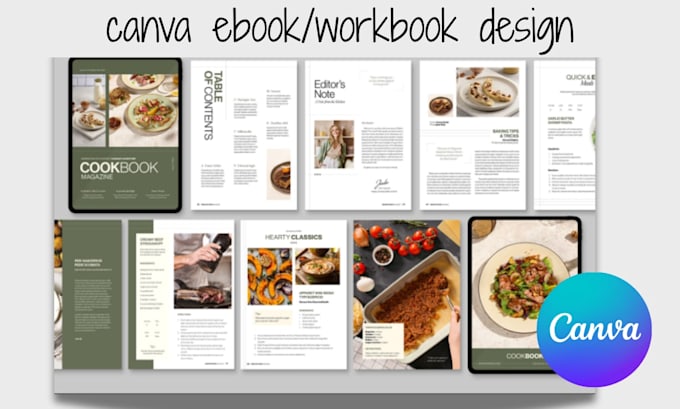 do canva ebook design editable canva workbook design, guide book PDF brochure