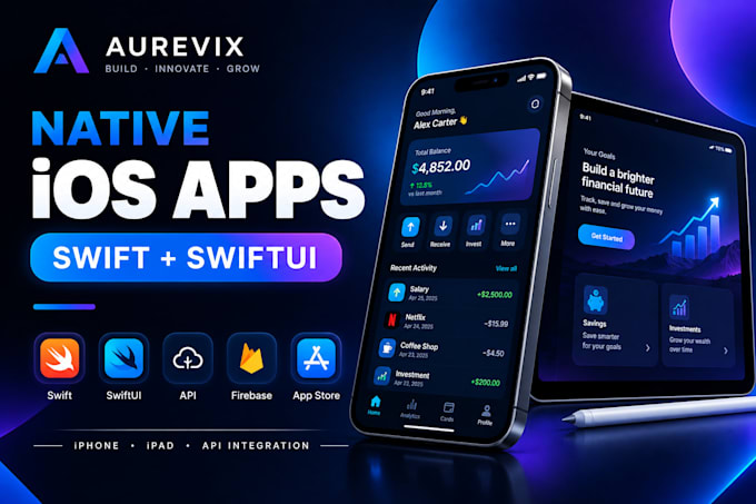develop a native ios app for iphone and ipad with swift and swiftui