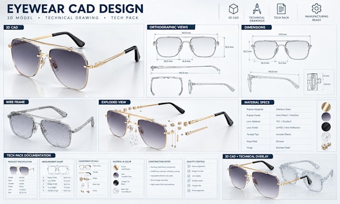 design luxury eyewear fashion frames, materials, construction and colorways