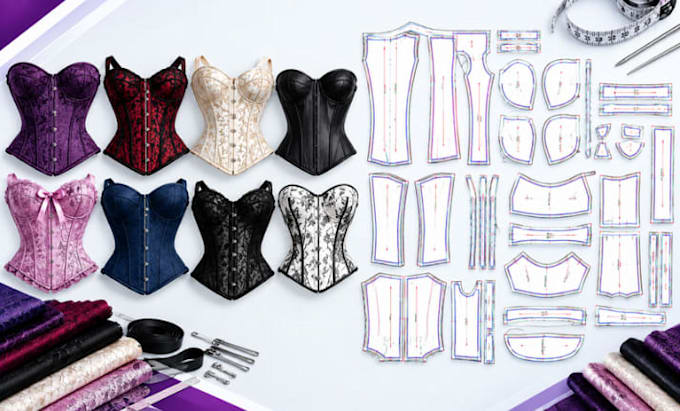 create corset,bustier,and boned bodice sewing pattern for production