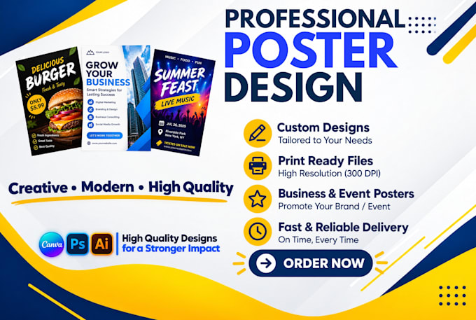 create custom poster designs for your business or event