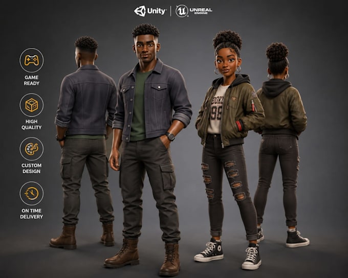 do 3d character modeling,3d game character low poly character,rigging
