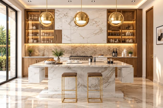 home interior design, 3d rendering, and space planning