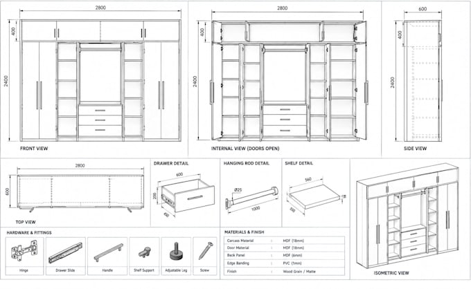 create 3d furniture cad models, solidworks assemblies, and cnc files