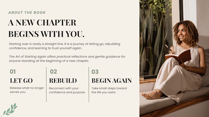 design a professional book presentation in canva