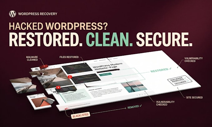 wordpress malware removal, fix hacked wordpress website, remove blacklist
